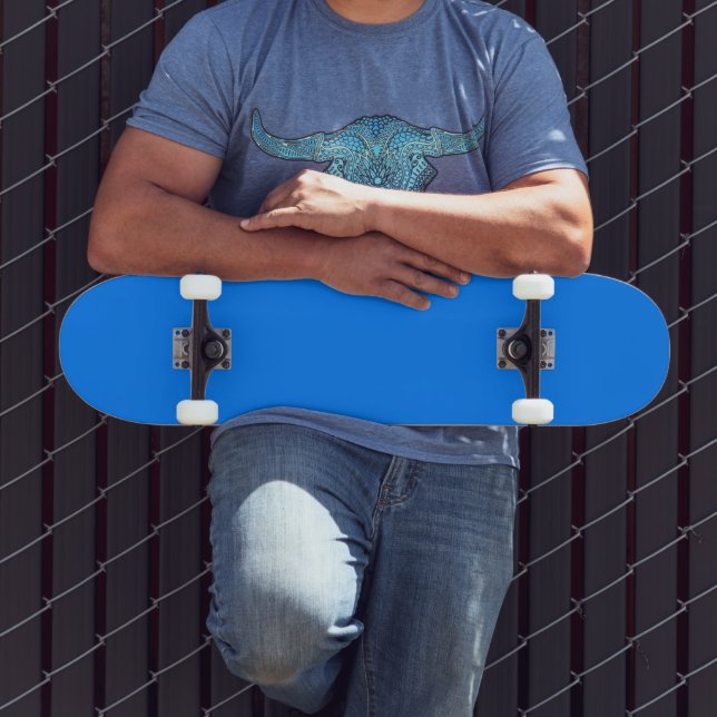 Azure Solid Colour Customise It Skateboard (Outdoor 3)