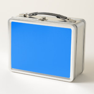 Azure (solid colour) metal lunch box