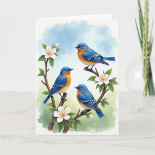 Azure Songbird Mothers Day Card