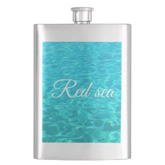 Azure surface water of Red Sea in Egypt Hip Flask
