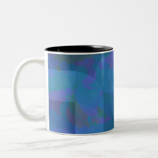 Azure Tides – Oceanic Abstract Geometry Two-Tone Coffee Mug