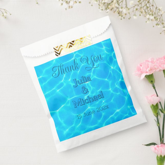  Azure Turquoise Bleu Water Reflection Minimalism Favour Bag (Sealed)