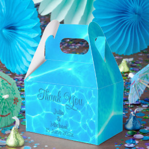 Azure Turquoise Bleu Water Reflection Minimalism Favour Box