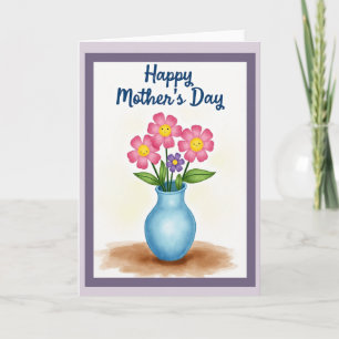 Azure Vase Mothers Day Card