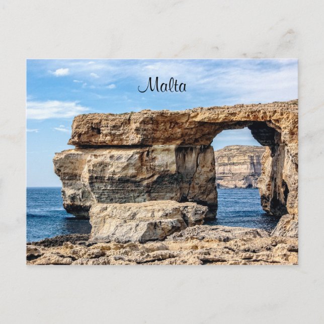 Azure Window in Malta Postcard (Front)