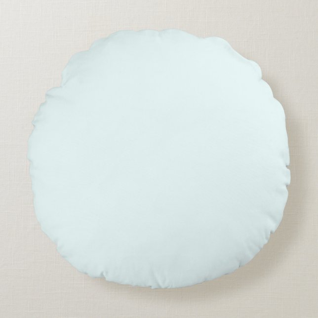 Azure (X11/web colour) (solid colour) Round Cushion (Front)