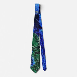 Azurite and Malachite Tie