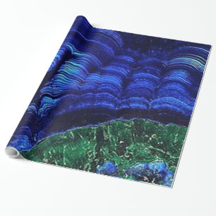 Azurite and Malachite Wrapping Paper