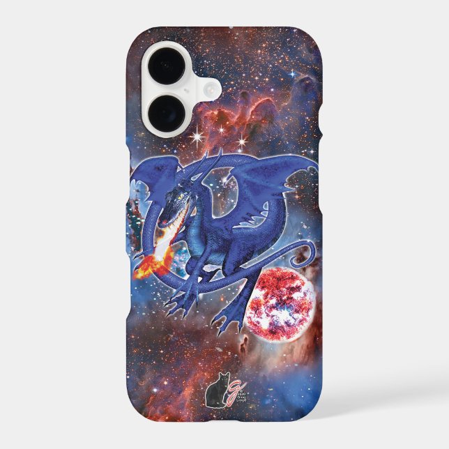 Azurite Cosmic Dragon Case-Mate iPhone Case (Back)
