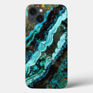 Azurite Malachite Gemstone  iPhone 13 Case