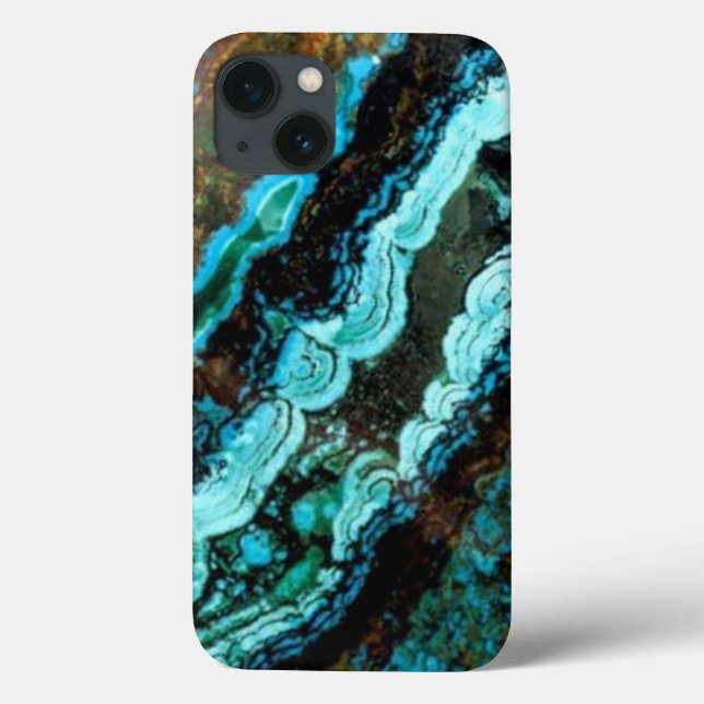 Azurite Malachite Gemstone iPad Case (Back)