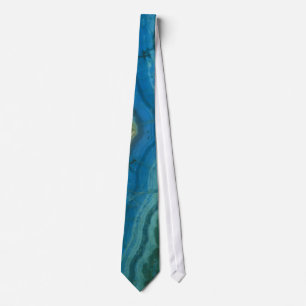 Azurite Malachite Geode Tie