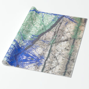 Azurite Malachite Stone Wrapping Paper
