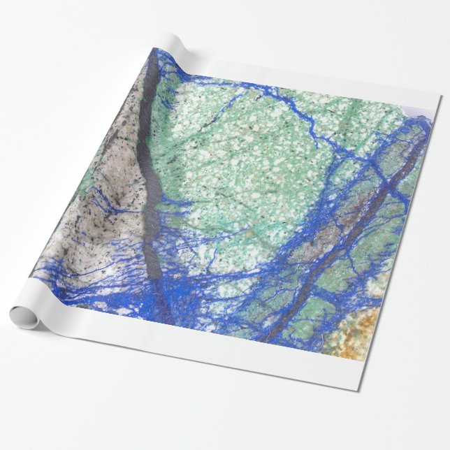 Azurite Malachite Wrapping Paper (Unrolled)