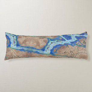 Azurite Stone Beige and Turquoise Body Cushion