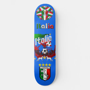 Azzurri blue, Italia panel ball Calcio Skateboard