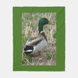 B12 Mallard Duck Drake Fleece Blanket