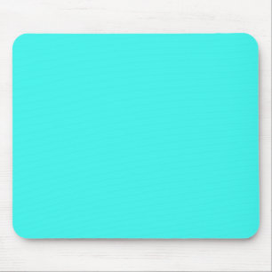 B14 Enthusiastic Aqua Blue Turquoise Colour Mouse Pad
