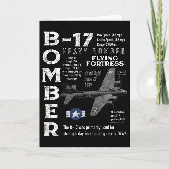 B17 Flying Fortress  Card (Front)