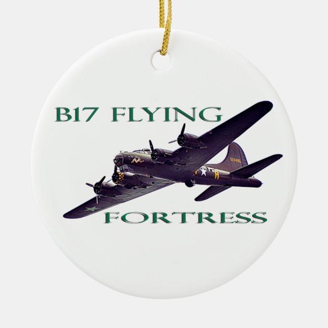 B17 Flying Fortress Ceramic Tree Decoration (Front)