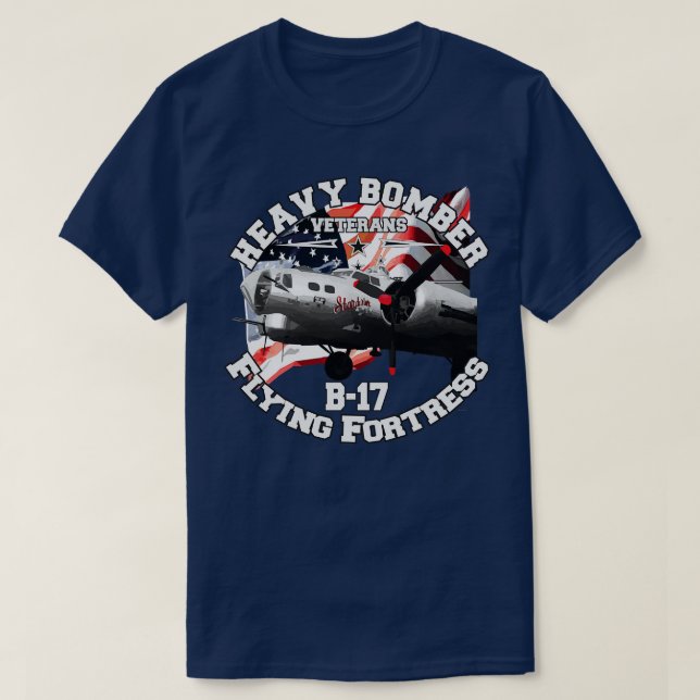 B17 Flying Fortress heavy bomber T-Shirt (Design Front)