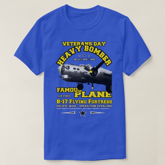 B17 Flying Fortress Heavy bomber veterans T-Shirt (Design Front)