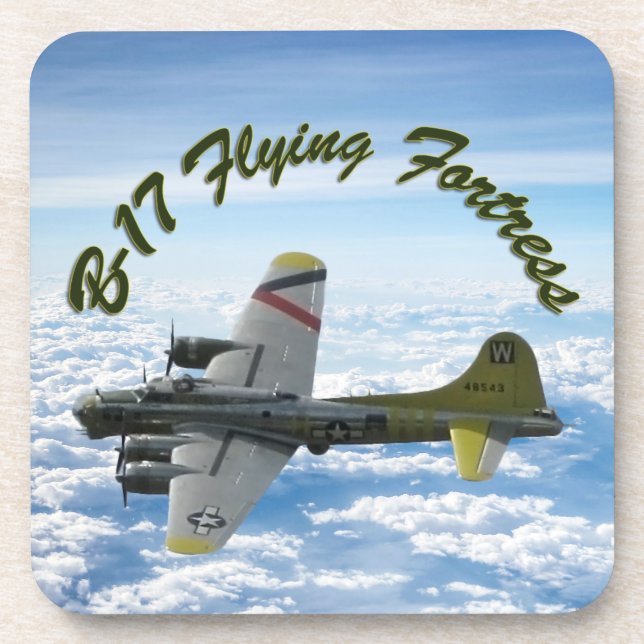 B17 Flying Fortress WWII Bomber Aeroplane Coaster (Front)