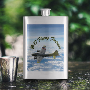 B17 Flying Fortress WWII Bomber Aeroplane Hip Flask