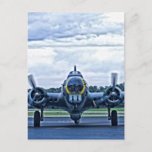 B17 Vintage Aeroplane Aircraft Flying Postcard