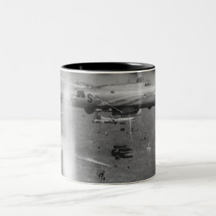 B17 WW2 Bombers Bombing Germany Two-Tone Coffee Mug
