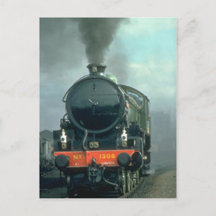 B1 No. 1306 blackens the sky near York Minster Postcard