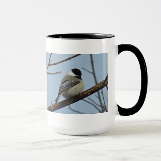 B21 Black Capped Chickadee Mug (Right)