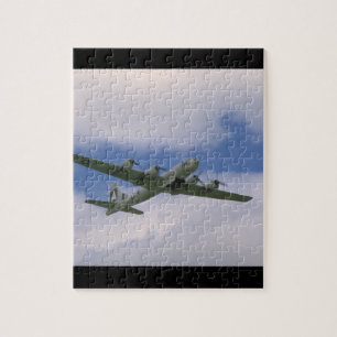 B29, Blue Sky And Clouds_WWII Planes Jigsaw Puzzle