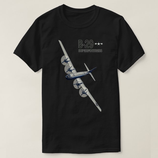 B29 Superfortress WW2 bomber plane T-Shirt (Design Front)
