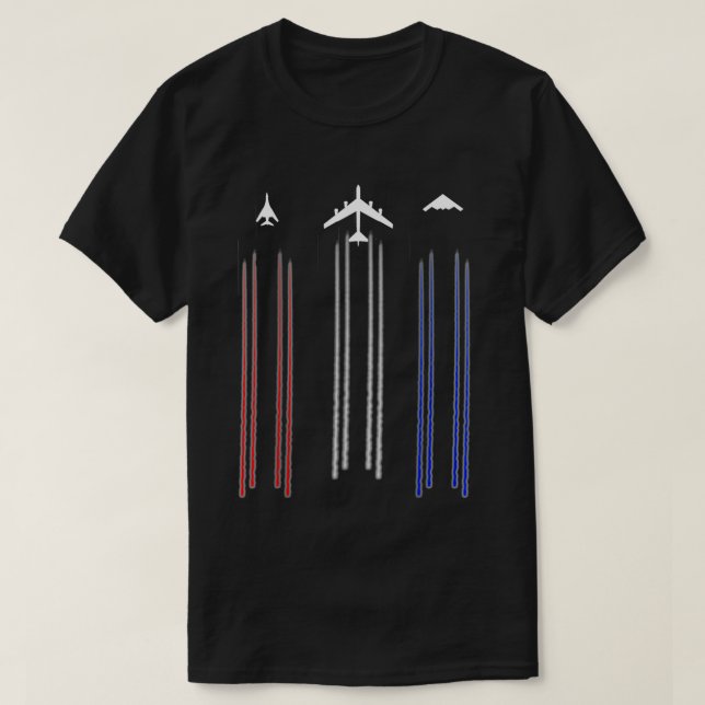 B2 Spirit B1 Lancer B52 Bomber Aeroplane tshirt  (Design Front)