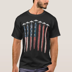 B2 Stealth Bomber Aeroplane USA Flag B2 4th Of Jul T-Shirt