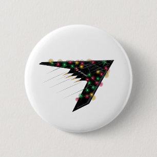 B2 Stealth Spirit Christmas Aeroplane Jet Digital 6 Cm Round Badge
