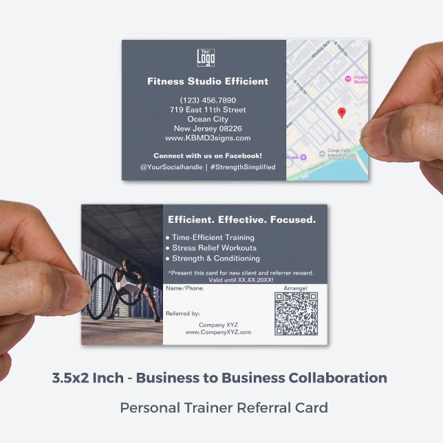 B2B Services QR Code Grey White Referral Card (3.5x2 Inch, B2B Services QR Code Grey White Referral Card)
