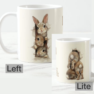 B3 Three Bunnies 3D Illusion  Coffee Mug