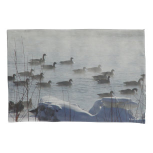 B49 Canadian Geese in the Mist Pillowcase