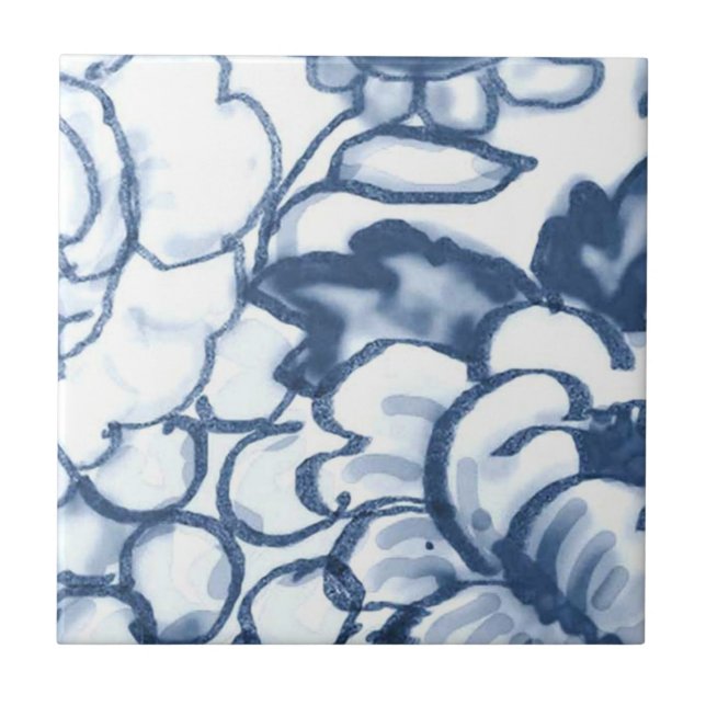 B4 - Delft Basket Mural Tile - B4 (Front)