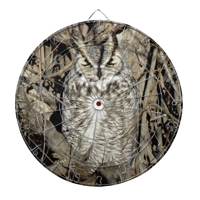 B51 Great Horned Owl Dartboard (Front)