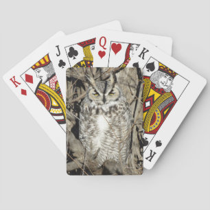 B51 Great Horned Owl Playing Cards