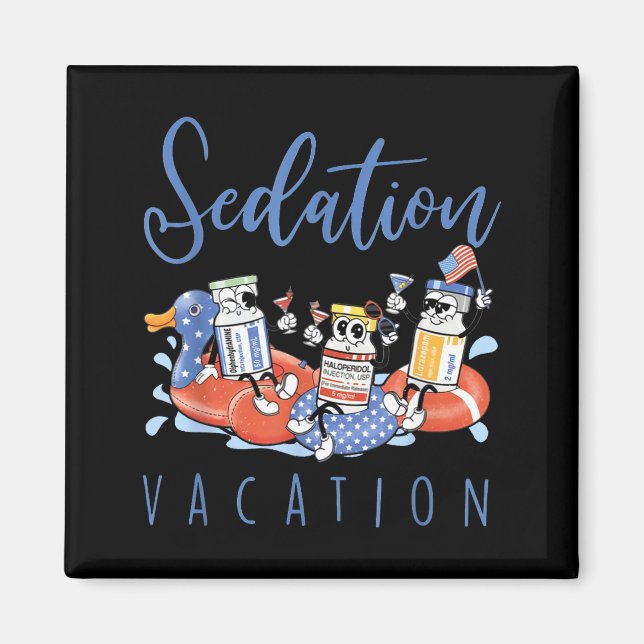 B52 Chill The Fourth Out Icu Nurse Benadryl Haldol Magnet (Front)