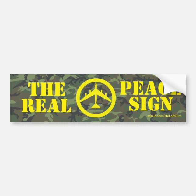 B52 The Real Peace Sign Bumper Sticker (Front)