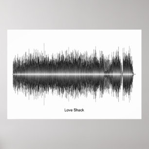 B52's Love Shack Soundwave Art Poster