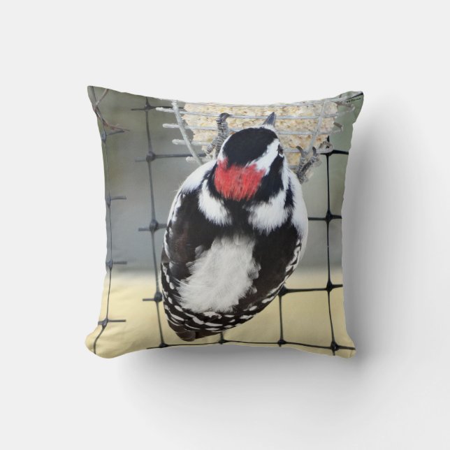 B53 Downy Woodpecker Cushion (Front)