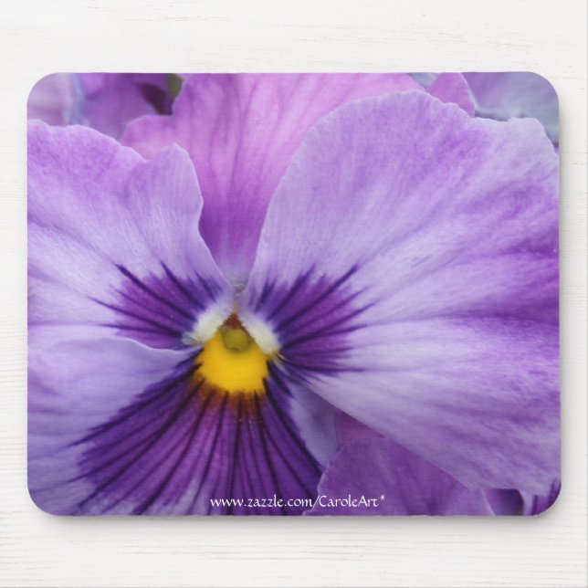 b7 Purple Lavender Pansy Mouse Pad (Front)