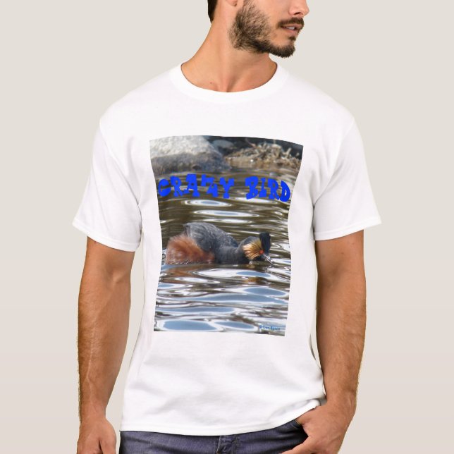 B8 Eared Grebe Courting T-Shirt (Front)