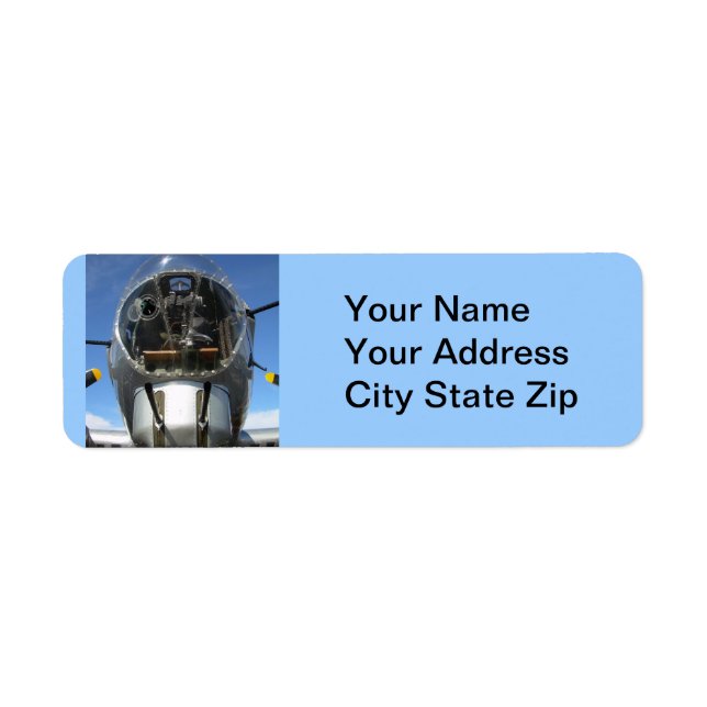B-17 Bomber Nose Address Labels (Front)